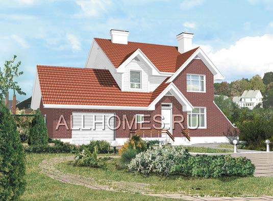 Проект стильного коттеджа из газобетона E-150-1P площадью 150.10 кв.м и материалом пеноблоки