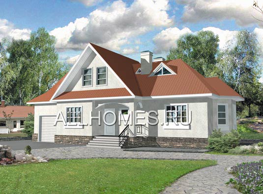 Проект уютного коттеджа из бруса G-196-1D площадью 195.70 кв.м и материалом дерево