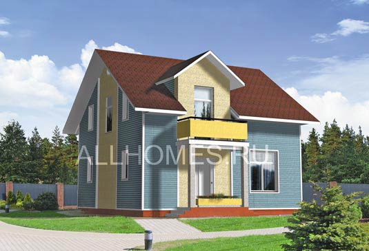 Проект двухэтажного коттеджа из газобетона F-138-1P площадью 138.40 кв.м и материалом пеноблоки