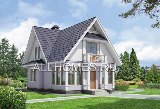 Проект коттеджа с двухскатной крышей и камином I-139-1P площадью 139.50 кв.м и материалом пеноблоки