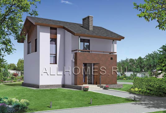 Проект загородного коттеджа в стиле минимализм J-137-1P площадью 136.80 кв.м и материалом пеноблоки