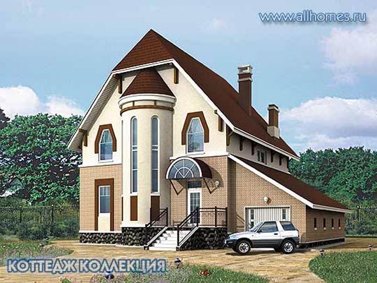 Проект дома из пеноблоков L-254-1K площадью 243.40 кв.м и материалом пеноблоки