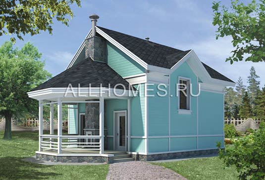 Проект компактного каркасного загородного дома I-104-1S площадью 104.20 кв.м и материалом каркас