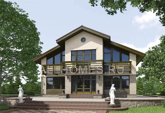 Проект особняка из кирпича K-247-1K площадью 245.70 кв.м и материалом кирпич