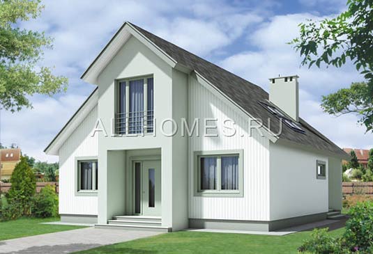 Проект загородного дома с отделкой вагонкой и декоративной штукатуркой I-158-1P площадью 158.00 кв.м и материалом пеноблоки