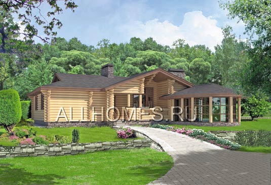 Проект жилого дома со спортивным комплексом I-152-1D площадью 151.60 кв.м и материалом дерево