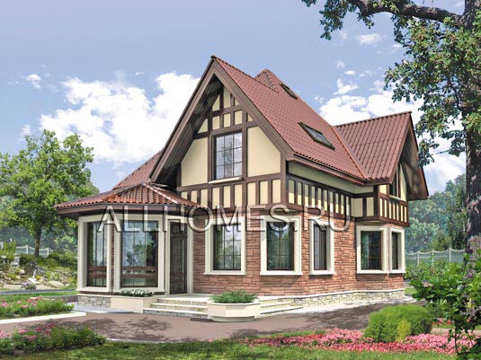 Проект загородного каркасного дома H-149-1S площадью 148.70 кв.м и материалом каркас