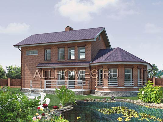 Проект гостевого дома с комплексом помещений H-137-1P площадью 136.90 кв.м и материалом пеноблоки