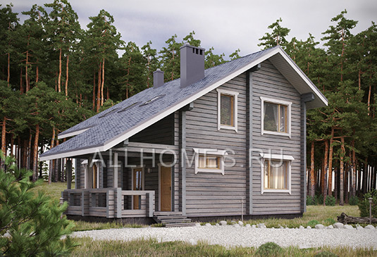 Проект деревянного дома I-158-1P площадью 146.10 кв.м и материалом дерево