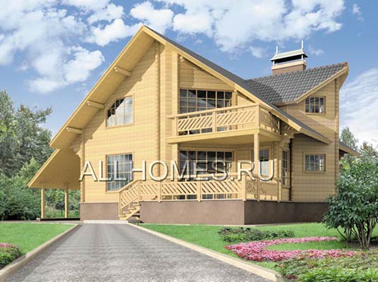 Проект деревянного загородного дома I-179-1D площадью 179.20 кв.м и материалом дерево