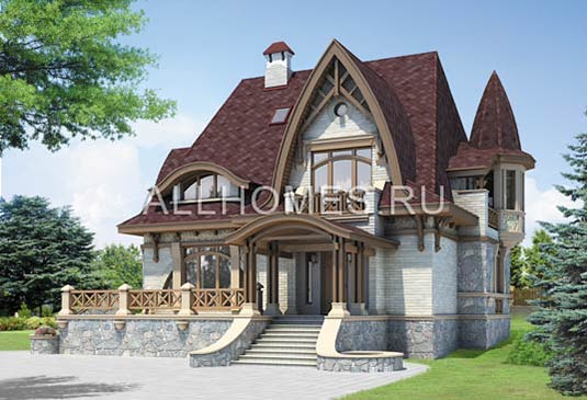 Проект кирпичного особняка в стиле модерн L-294-2K площадью 294.20 кв.м и материалом кирпич