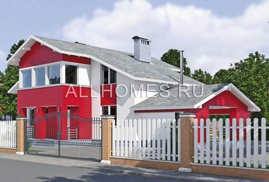 Проект загородного коттеджа  из пеноблоков L-221-1P площадью 221.30 кв.м и материалом пеноблоки