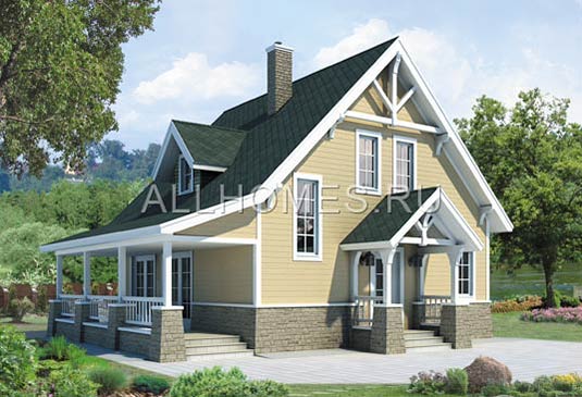 Проект квадратного в плане коттеджа I-127-1P площадью 127.00 кв.м и материалом пеноблоки