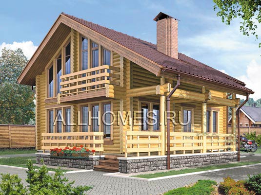 Проект небольшого двухэтажного дома E-098-1D площадью 98.40 кв.м и материалом дерево