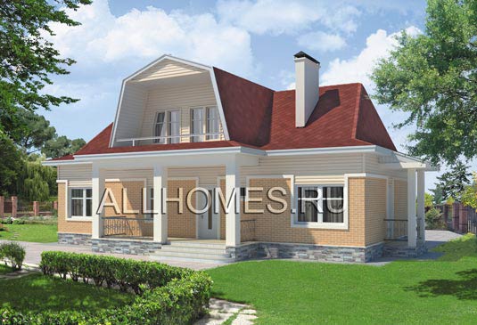 Проект усадебного дома H-139-1K площадью 138.50 кв.м и материалом кирпич