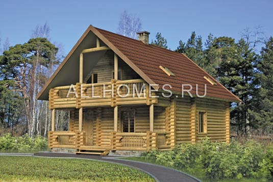Проект деревянного дома с отделкой тонировкой I-149-1D площадью 148.60 кв.м и материалом дерево