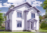 Проект загородного особняка 10х10 I-164-1P