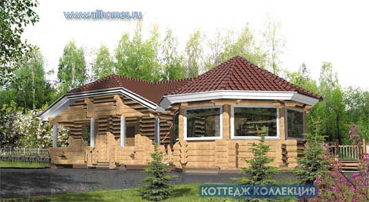 Проект небольшого загородного коттеджа C-095-1D площадью 94.50 кв.м и материалом дерево