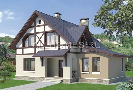 Проект дома 9 на 12 I-136-1P площадью 137.60 кв.м и материалом пеноблоки