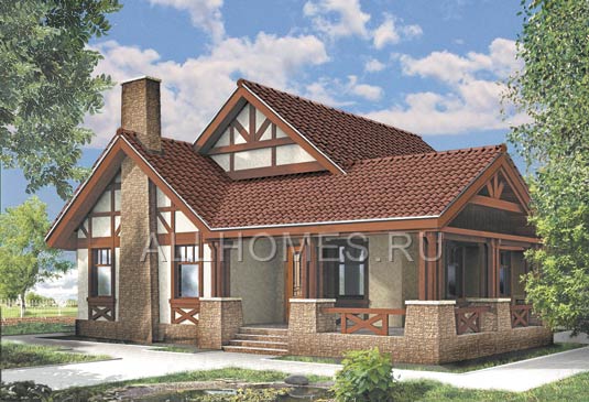 Проект загородного дома из кирпича K-233-2K площадью 233.70 кв.м и материалом кирпич