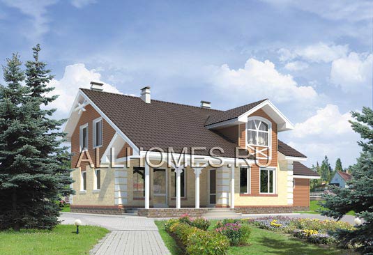 Проект современного загородного каркасного дома I-153-1S площадью 153.30 кв.м и материалом каркас