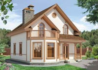Проект каркасного коттеджа в канадском архитектурном стиле I-121-1S