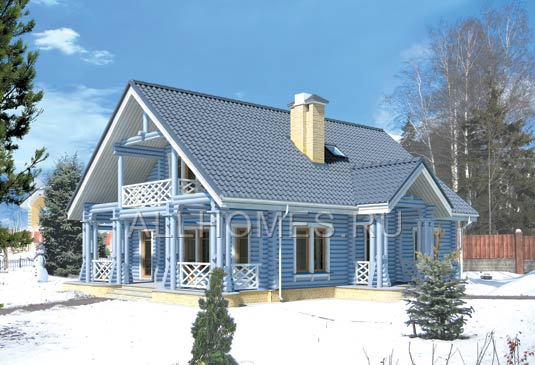 Проект современного загородного деревянного дома I-167-2D площадью 167.50 кв.м и материалом дерево