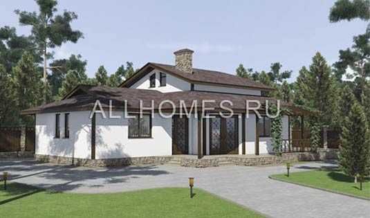 Проект каркасного жилого дома 8 на 12 G-120-1S площадью 120.00 кв.м и материалом каркас