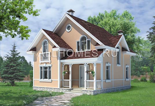 Проект каркасного коттеджа в канадском стиле I-123-1S площадью 123.40 кв.м и материалом каркас