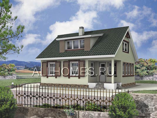 Проект каркасного жилого дома F-128-1S площадью 128.00 кв.м и материалом каркас