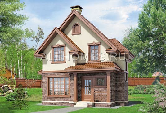 Проект каркасного загородного коттеджа G-085-1S площадью 85.30 кв.м и материалом каркас