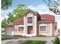 Проект коттеджа из кирпича для 4-5 человек K-275-1K