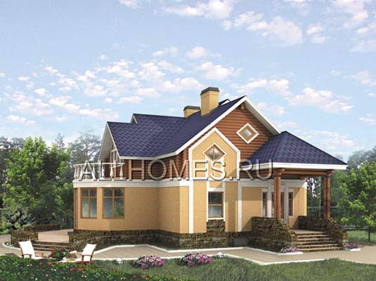 Проект крепкого и экологичного дома L-409-1D площадью 409.10 кв.м и материалом дерево