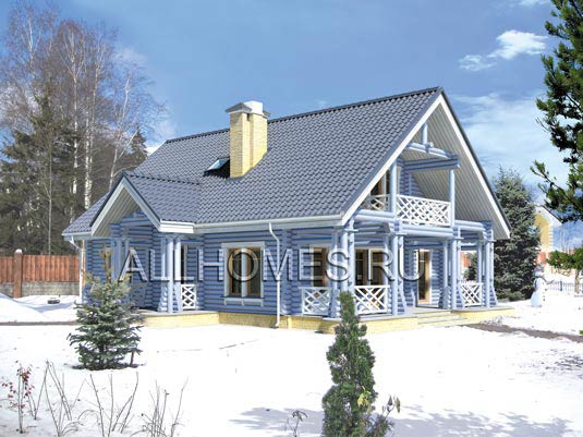 Проект деревянного дома I-167-1D площадью 167.50 кв.м и материалом дерево