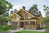 K-150-1P Проект загородного дома с угловой террасой