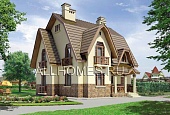 H-157-1P Проект загородного особняка с французскими балконами