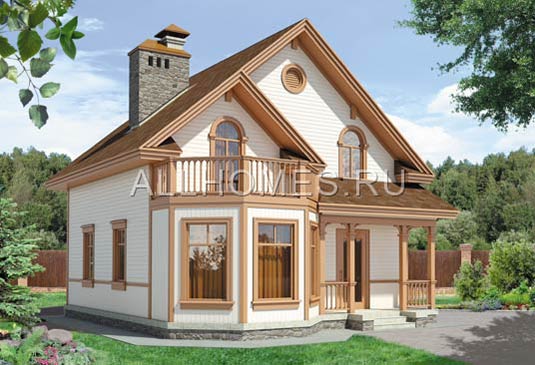 Проект каркасного коттеджа в канадском архитектурном стиле I-121-1S площадью 121.50 кв.м и материалом каркас