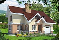 Проект дома из крупноформатных керамических камней J-188-1K