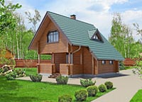 Проект небольшого загородного дома с мансардой F-087-1D