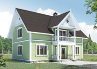 Проект каркасного загородного  дома K-221-1S