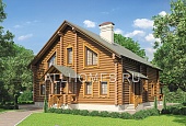 I-272-1D Проект двухэтажного загородного дома из бревна
