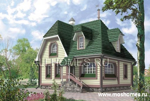 D-132-1D Проект деревянного загородного дома в стиле северного модерна