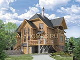 K-264-1D Проект двухэтажного дома из оцилиндрованного бревна