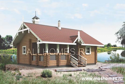 P-038-1D Проект русской бани с террасой