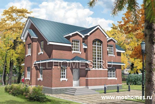 F-144-1K Проект двухэтажного кирпичного коттеджа